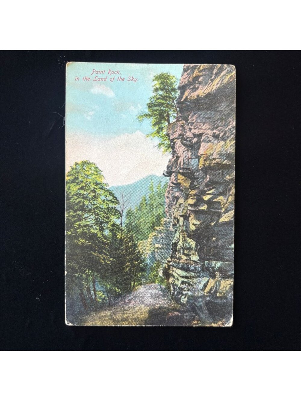 Antique Postcard 1910 Biltmore Travel Coordination Paint Rock Land Sky Asheville